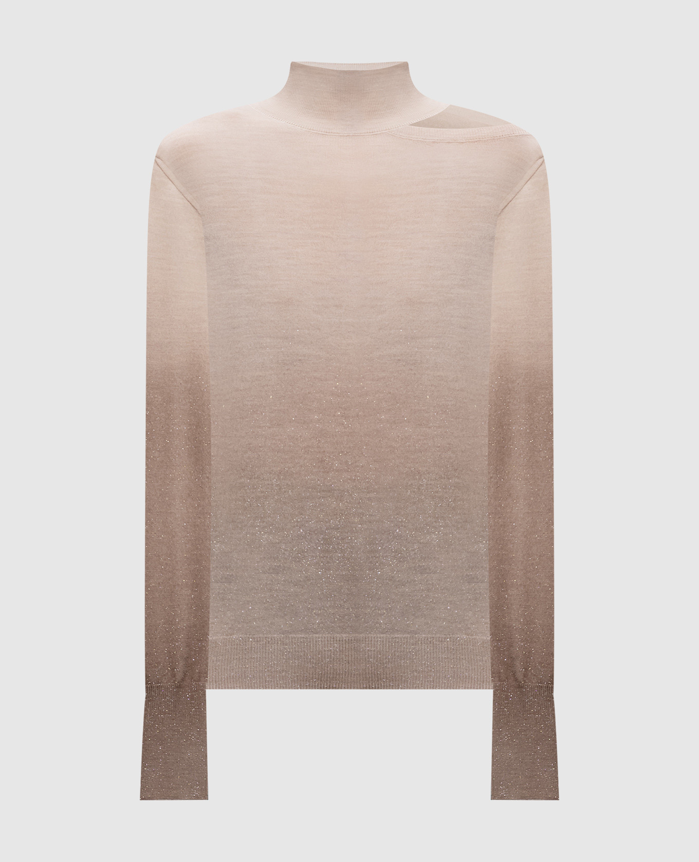 

Бежевый гольф из шерсти с люрексом, Гольфы