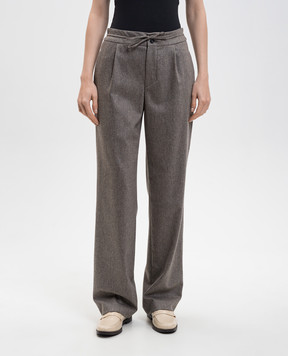 Loulou de Saison Серые брюки с шерстью HARLEM HARLEM