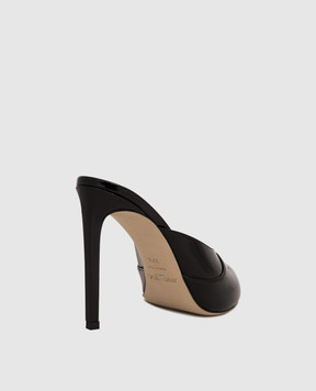 Jimmy Choo Чорні шкіряні лаковані мюлі Brigitte BRIGITTEMULE100PAT