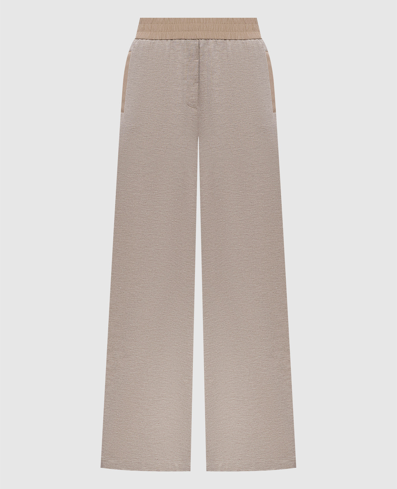 Сірі спортивні штани з люрексом