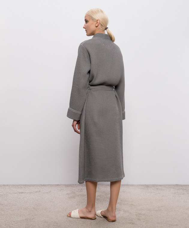 L'Appartement Серый вафельный халат MIAWAFFLEBATHROBE изображение 4