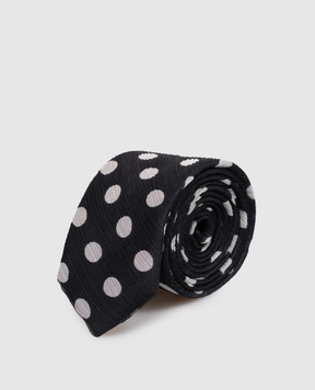 Ermanno Scervino Черный галстук из шелка в горох D482R700XPN