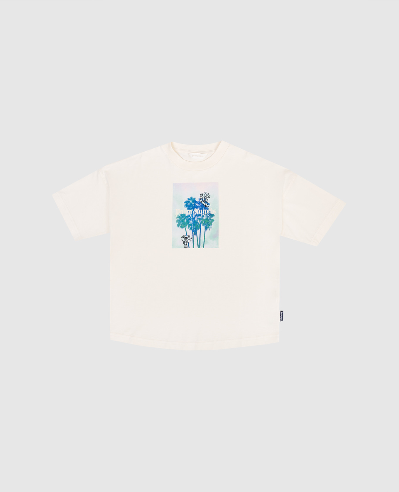 

Детская футболка цветная айвори с брендовым принтом, Бежевый, Футболки