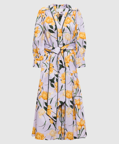 Фиолетовое платье Layla в цветочный принт