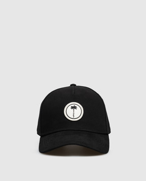 Palm Angels Черная кепка с нашивкой PMLB104S26FAB00G