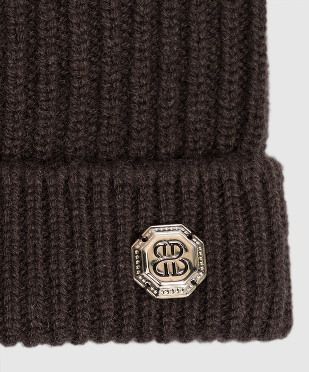 Bertolo Cashmere Коричневая шапка из кашемира 500019000005 изображение 4