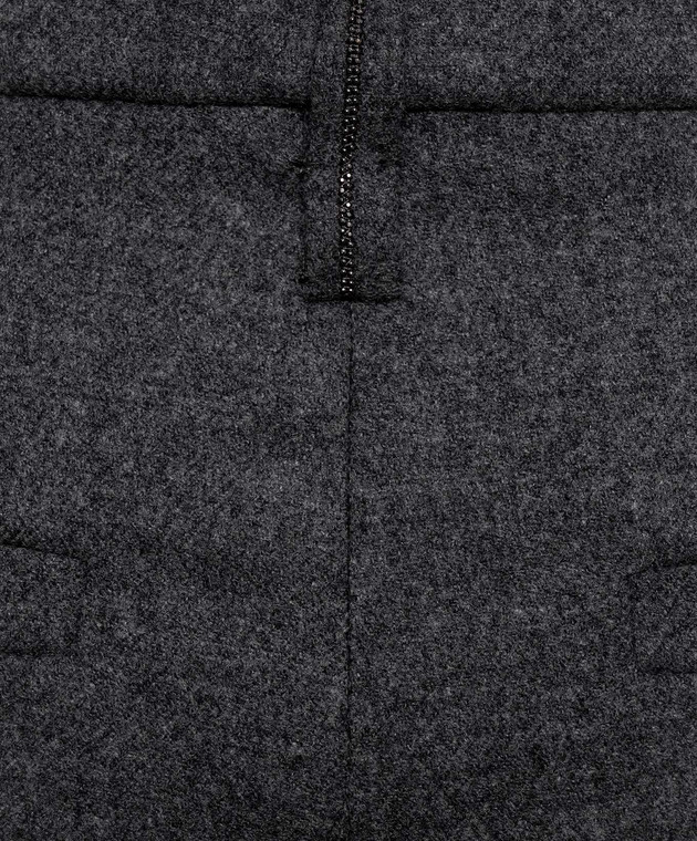 Brunello Cucinelli Брюки из шерсти и кашемира серого цвета MB162P8492 изображение 5