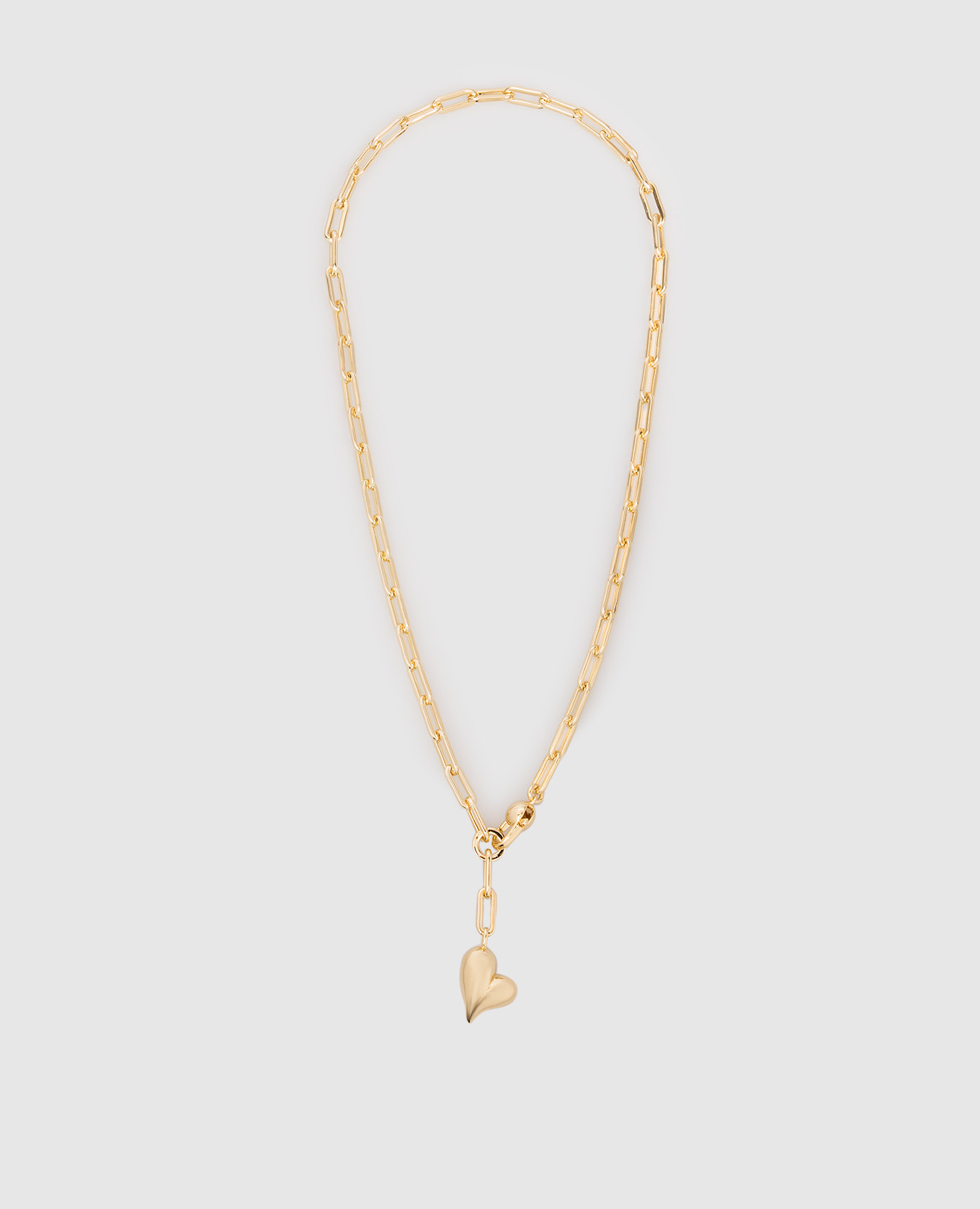 

Золотая цепочка Puffy Heart с позолотой, Золотистый, Ожерелья