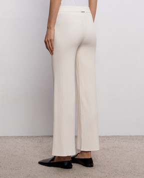 Twinset Брюки в рубчик цвета айвори 262LI3EBB