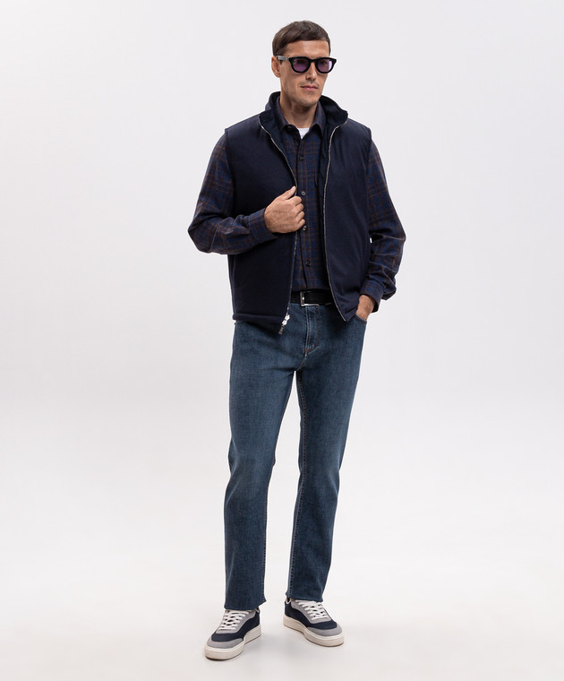ISAIA Синяя рубашка в клеточку OSH00921168 изображение 2