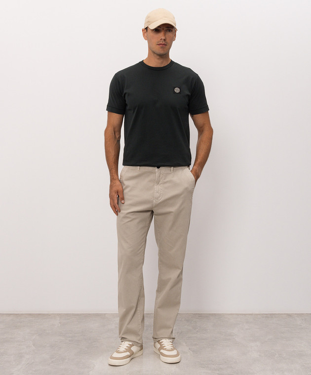 Stone Island Бежевые брюки с нашивкой логотипа L2S153100030S00L1 изображение 2