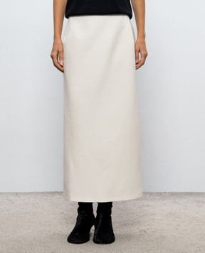 Magda Butrym Спідниця кольору айворі з вовни SKIRT01222926