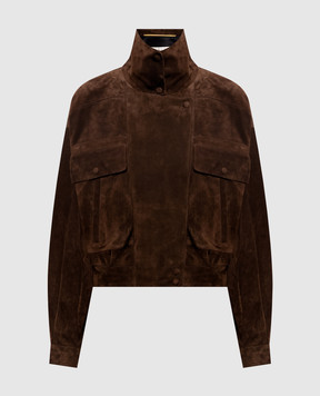 Saint Laurent Замшевая куртка коричневого цвета 785562YC2AY