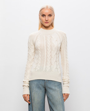 Ermanno Scervino Светр кольору айворі з кашеміру D495M734YUT