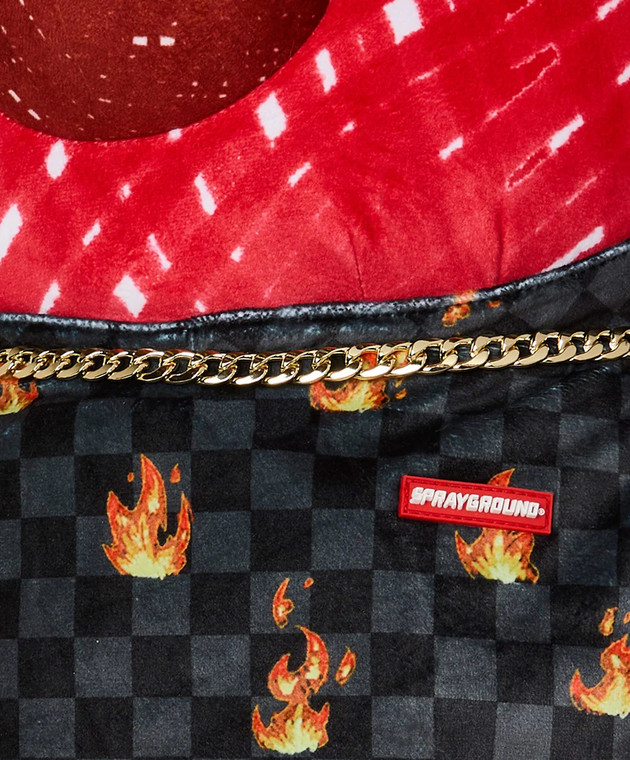 Sprayground Детский красный рюкзак DIABLO SCRIBBLE FIRE MONEYBEAR в форме медведя 910B8696NSZ изображение 4