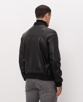 Trussardi Черный кожаный бомбер R302M000053NML901L01
