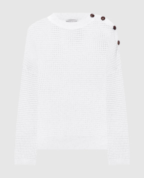 Brunello Cucinelli Білий джемпер з паєтками MDV762120