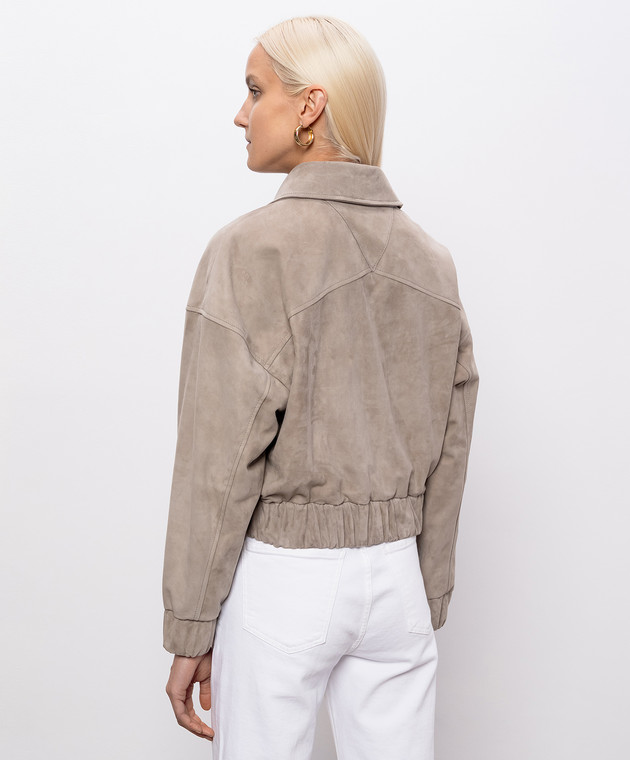 Babe Pay Pls Бежева укорочена замшева куртка 2523SUEDE зображення 4