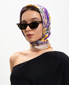 Valentino Платок из шелка в цветочный принт 8W2EI114HGI