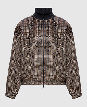 Brunello Cucinelli Куртка в клетку с пайетками MG5577625P
