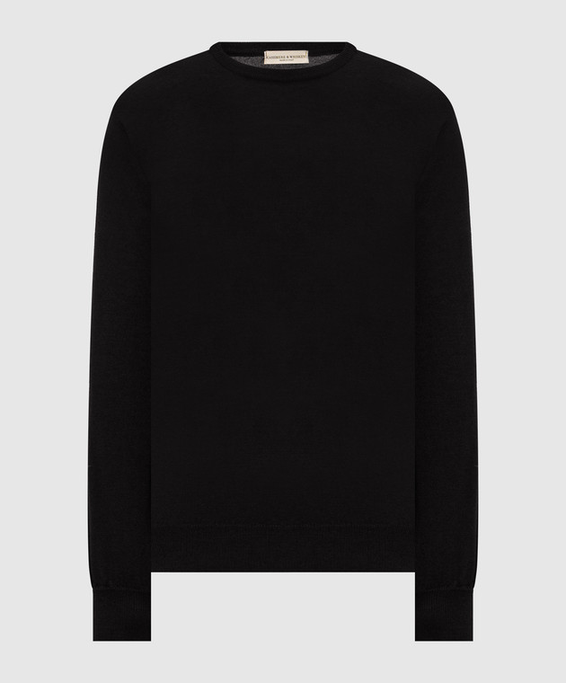 Cashmere&Whiskey Чорний джемпер з вовни, шовку та кашеміру 472