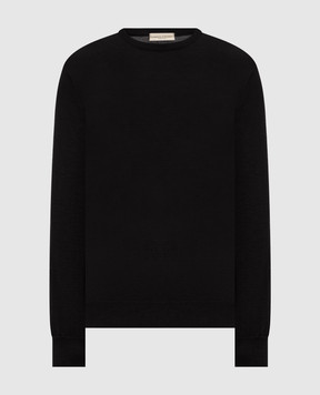 Cashmere&Whiskey Чорний джемпер з вовни, шовку та кашеміру 472
