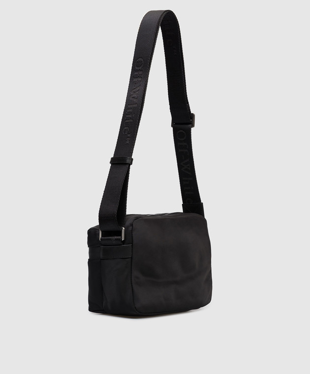 Off-White Сумка чорного кольору з принтом логотипа OMNQ081C99FAB001 зображення 3