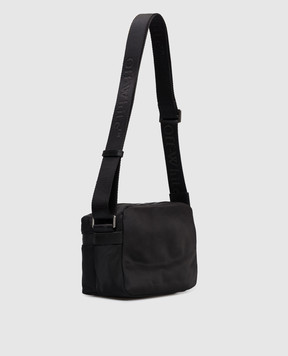 Off-White Сумка чорного кольору з принтом логотипа OMNQ081C99FAB001