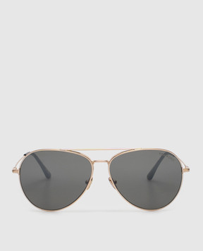 Tom Ford Золотисті сонцезахисні окуляри-авіатори Dashel FT0996