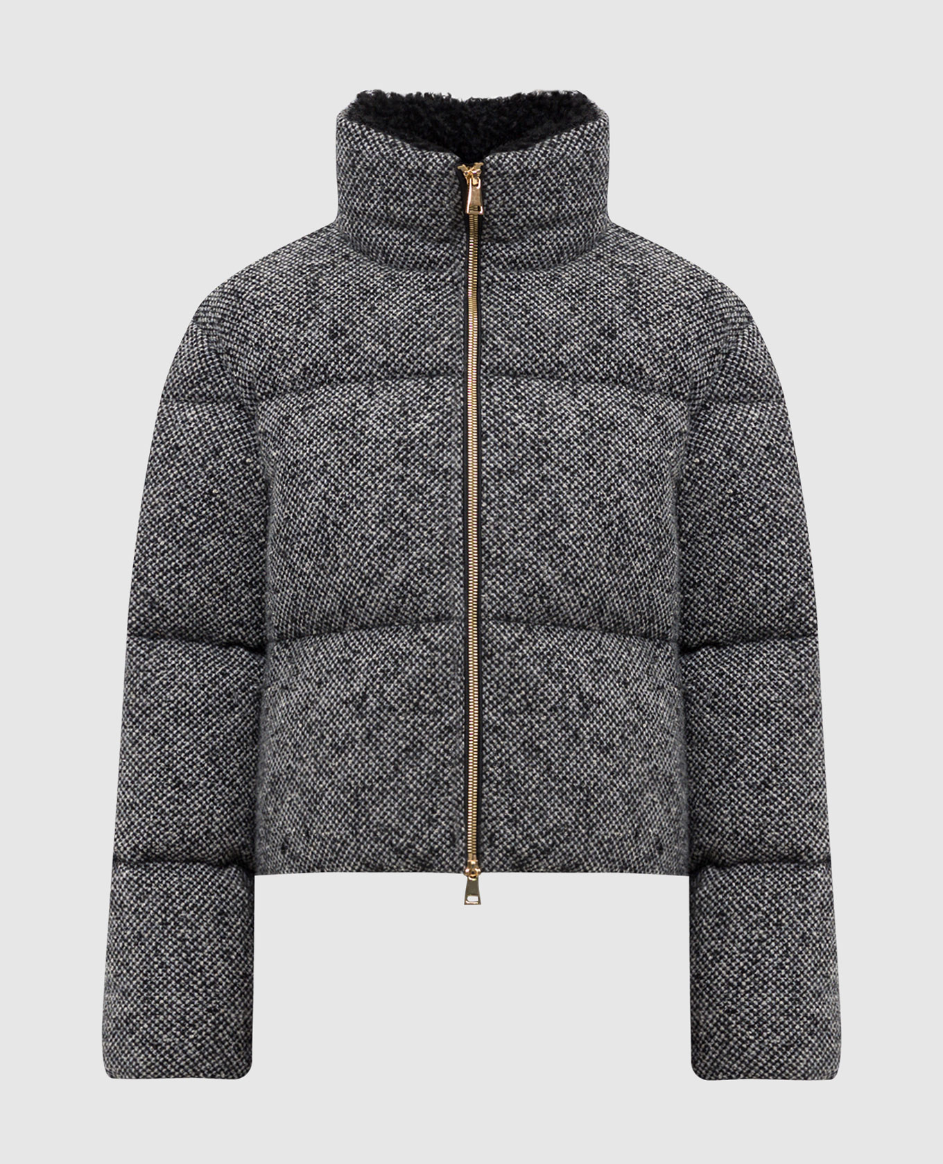 

Серая пуховая куртка Brezesse с шерстью, Серый, Куртки