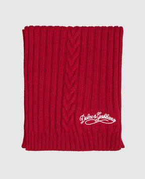 Dolce&Gabbana Детский красный шарф из шерсти LBKAH8JDVH8