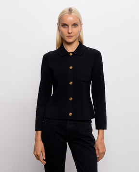 Saint Laurent Синий кардиган из шерсти A0044ZY76TR