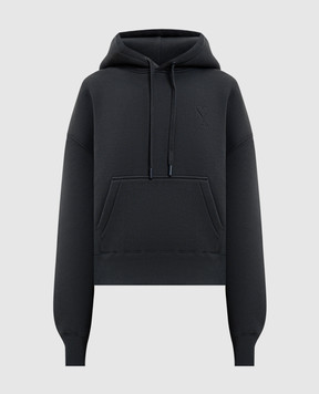 Ami Paris Серые худи с эмблемой Ami De Coeur USW756749