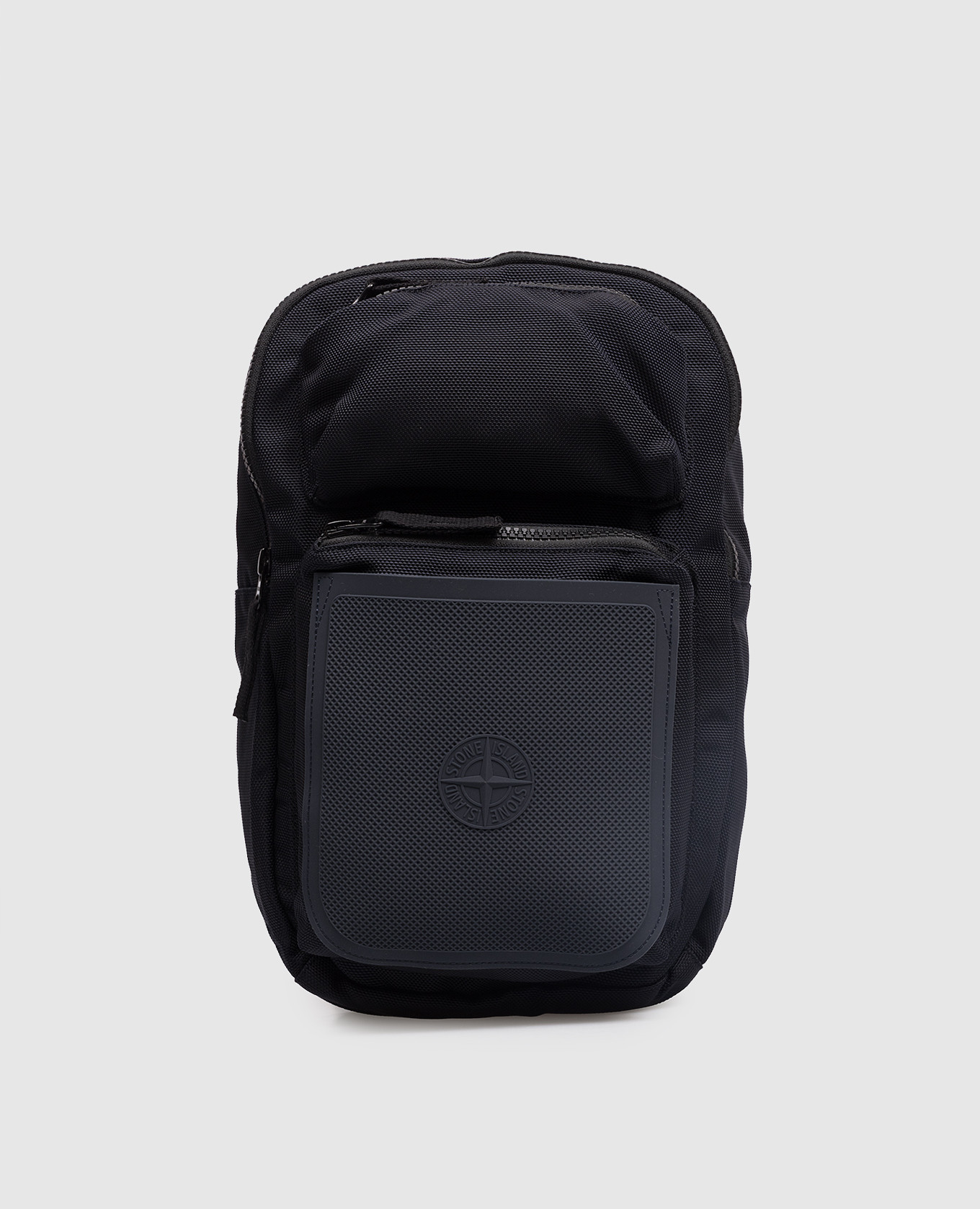 

Синяя сумка-слинг с фактурным логотипом, Синий, Сумки через плечо