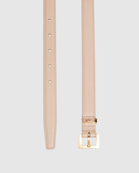 Saint Laurent Бежевий шкіряний ремінь CASSANDRE 554465BOO0W