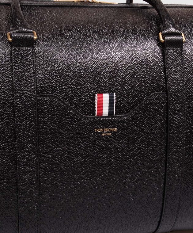 Thom Browne Черная кожаная дорожная сумка UAG271A00198 изображение 4