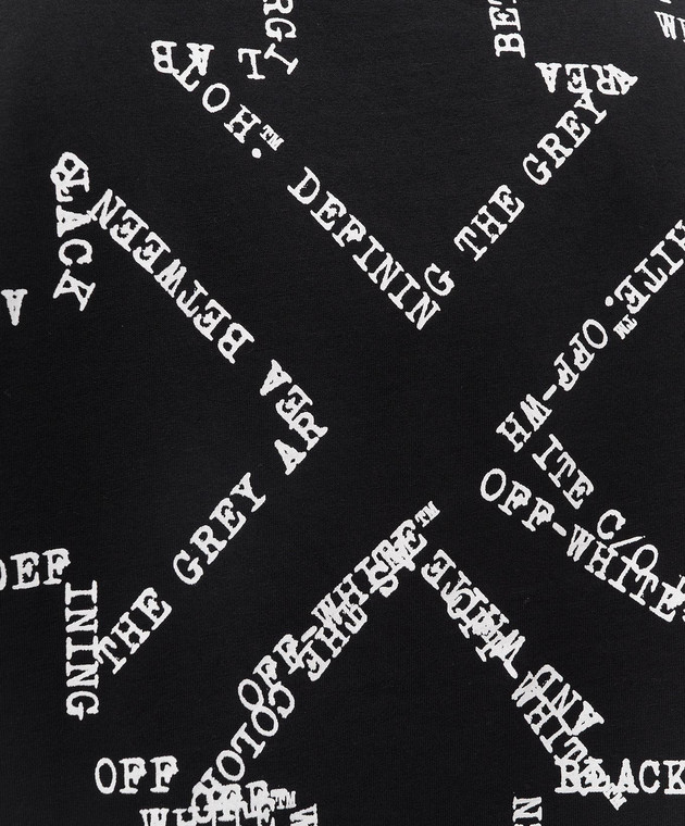 Off-White Черная футболка Type Arrow 44MAA120S26J00K изображение 5