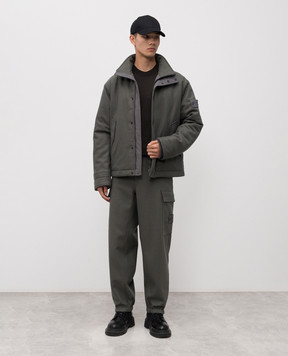Stone Island Коричневий джемпер з вовни з логотипом K2S155100074S00FC