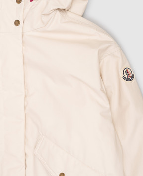 Moncler ENFANT Детская бежевая пуховая куртка Eucalyptus L19541A0002654ARP1214