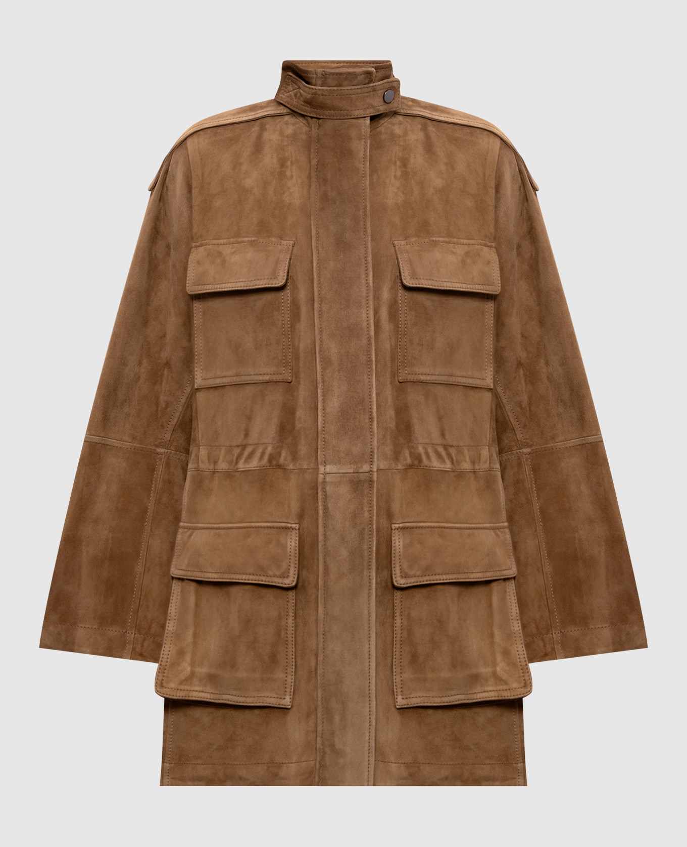 Коричневая замшевая куртка