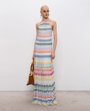 Missoni Платье макси с открытой спиной в узор DS26SG3IBR015I