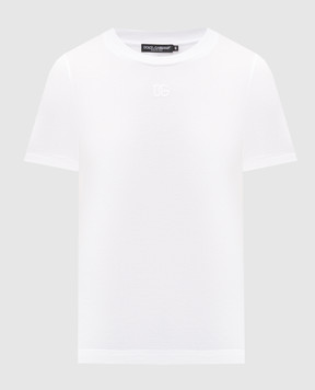 Dolce&Gabbana Біла футболка з вишивкою DG F8U08ZGDDYD