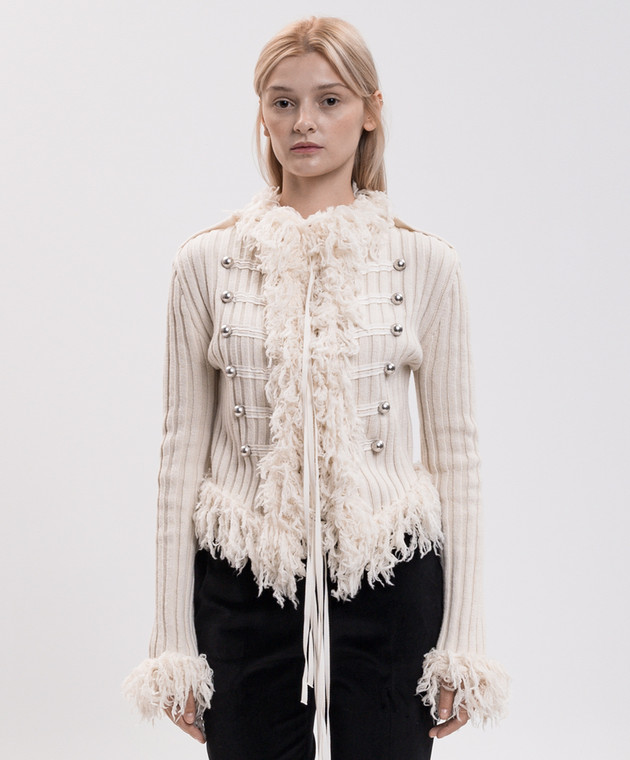 Ann Demeulemeester Бежевый кардиган Aland Marsina из шерсти B0014475KN093 изображение 3
