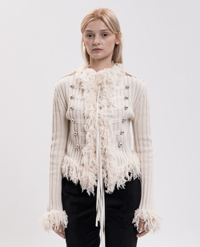 Ann Demeulemeester Бежевый кардиган Aland Marsina из шерсти B0014475KN093