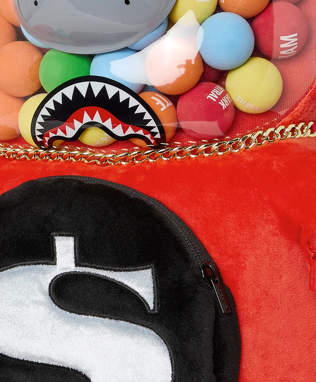 Sprayground Дитячий червоний велюровий рюкзак THE GUMBALL MONEYBEAR 910B7339NSZ зображення 4