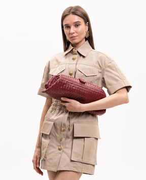Bottega Veneta Бордова шкіряна сумка-багет Lauren 1979 871206V0HW0