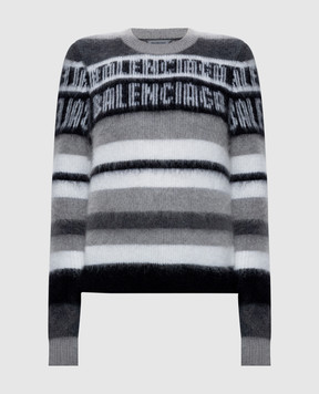Balenciaga Сірий светр з мохером A0093IT1812