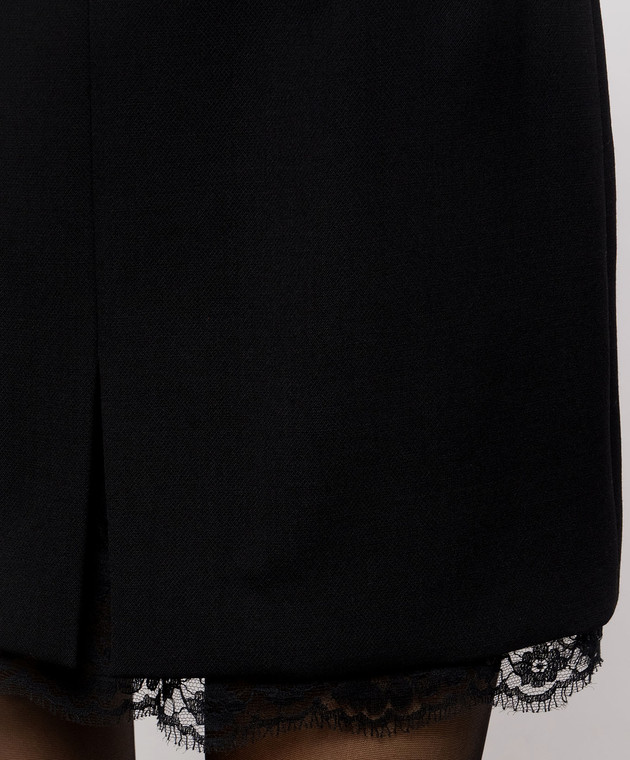 Dolce&Gabbana Черная юбка из шерсти F4BS7TFU2L8 изображение 5