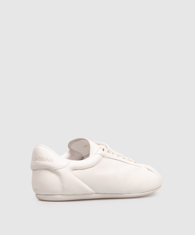 Dolce&Gabbana Белые кожаные кроссовки Ballet CK2485A3O78 изображение 3