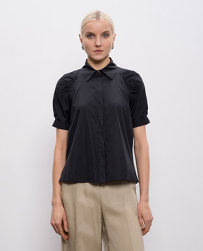 Max Mara Чорна блуза з короткими рукавами MSTAMORE